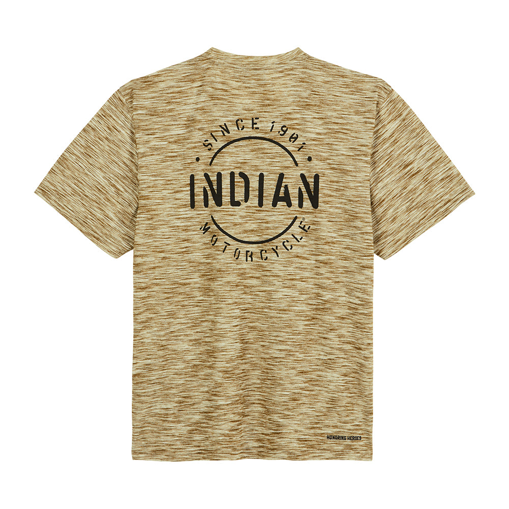 INDIAN MOTORCYCLE MEN'S STENCIL BLOCK ICON TEE