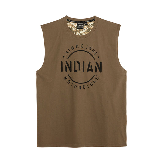 INDIAN MOTORCYCLE MEN'S STENCIL BLOCK ICON TANK