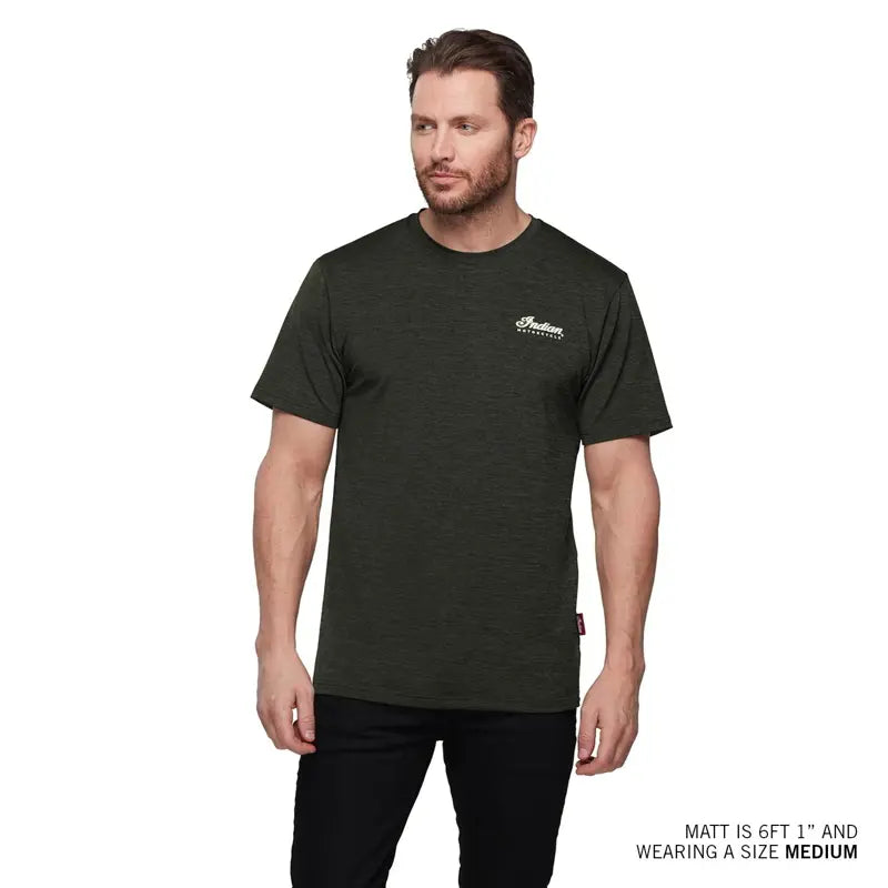 INDIAN MOTORCYCLE MEN'S ESTABLISHED SCRIPT ATHLETE TEE