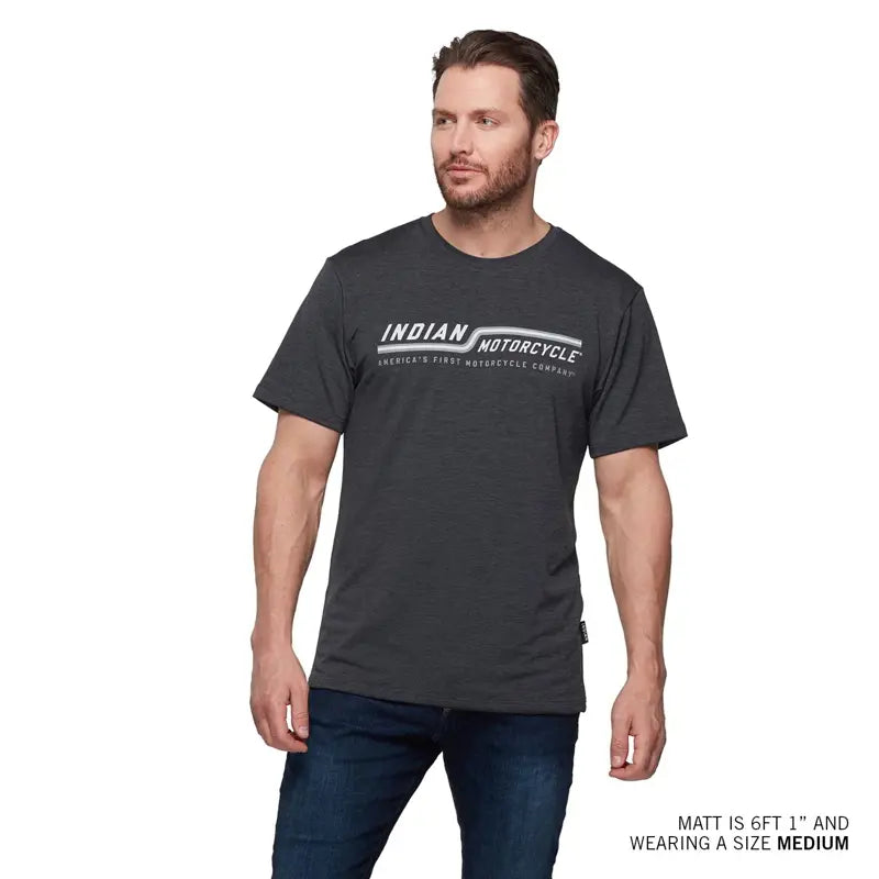 INDIAN MOTORCYCLE MEN'S LINE GRAPHIC ATHLETE TEE