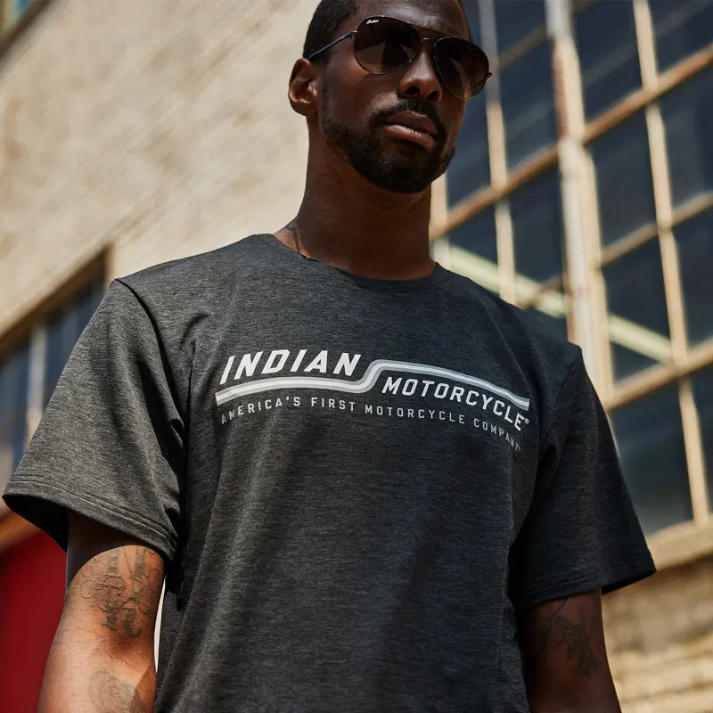 INDIAN MOTORCYCLE MEN'S LINE GRAPHIC ATHLETE TEE