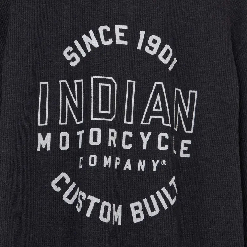 INDIAN MOTORCYCLE MEN'S CUSTOM BUILT HENLEY LONG SLEEVE TEE