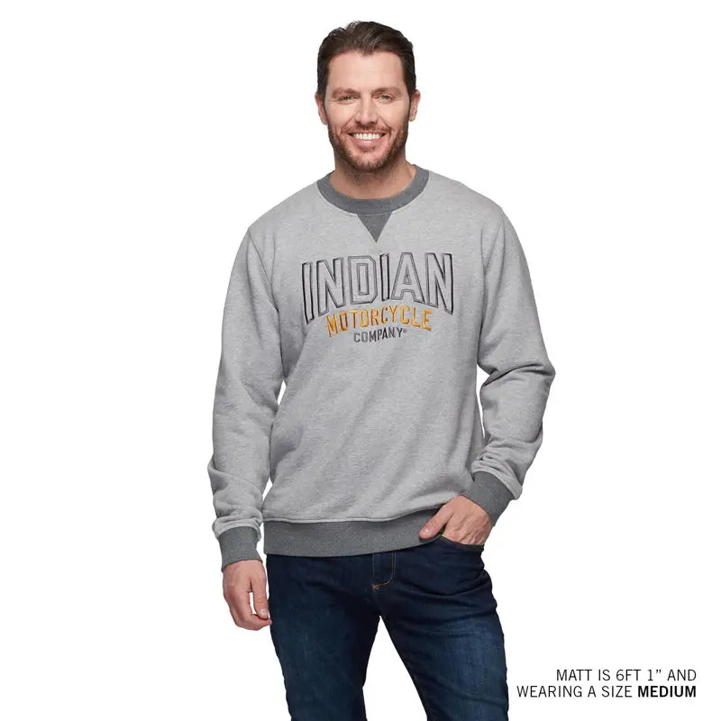 INDIAN MOTORCYCLE MEN'S EMBROIDERY RINGER SWEATSHIRT