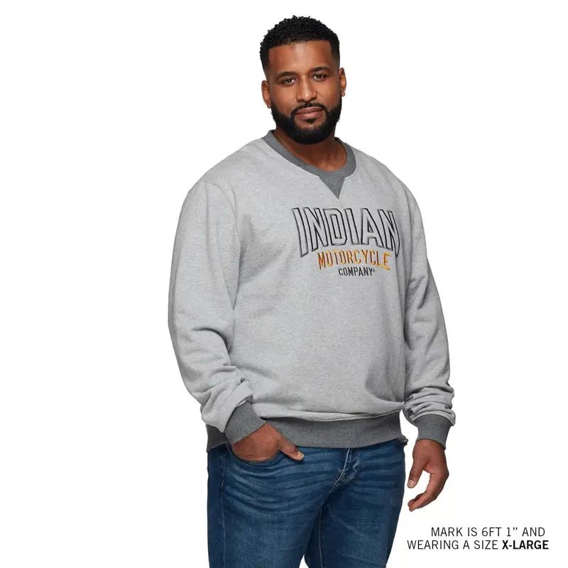 INDIAN MOTORCYCLE MEN'S EMBROIDERY RINGER SWEATSHIRT