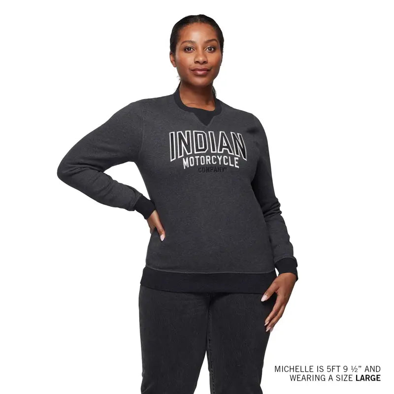 INDIAN MOTORCYCLE WOMEN'S CONTRAST RIBBED SWEATSHIRT