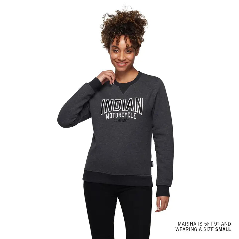 INDIAN MOTORCYCLE WOMEN'S CONTRAST RIBBED SWEATSHIRT