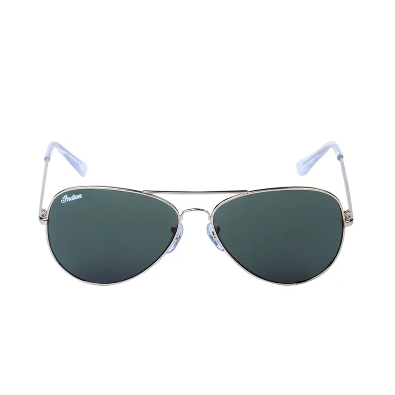 INDIAN MOTORCYCOLE GOLD AVIATOR SUNGLASSES WITH GREEN LENS