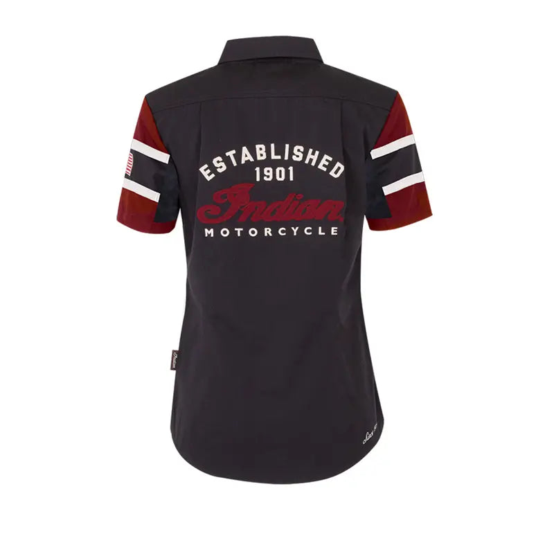 INDIAN MOTORCYCLE WOMEN'S APPLIQUE SHOP SHIRT