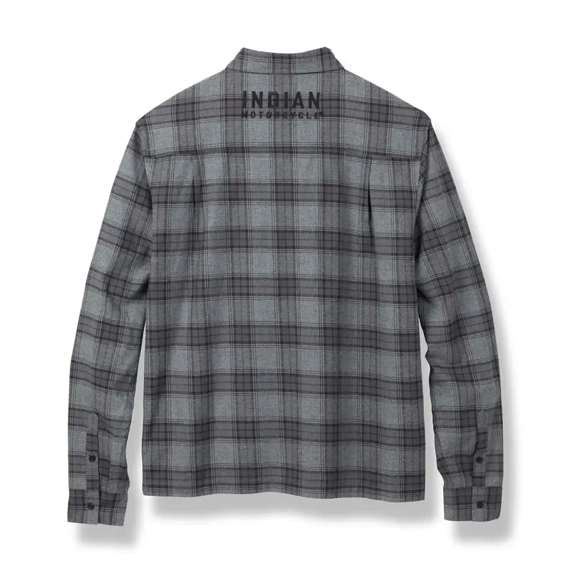 INDIAN MOTORCYCLE MEN'S LONG SLEEVED PLAID SHIRT