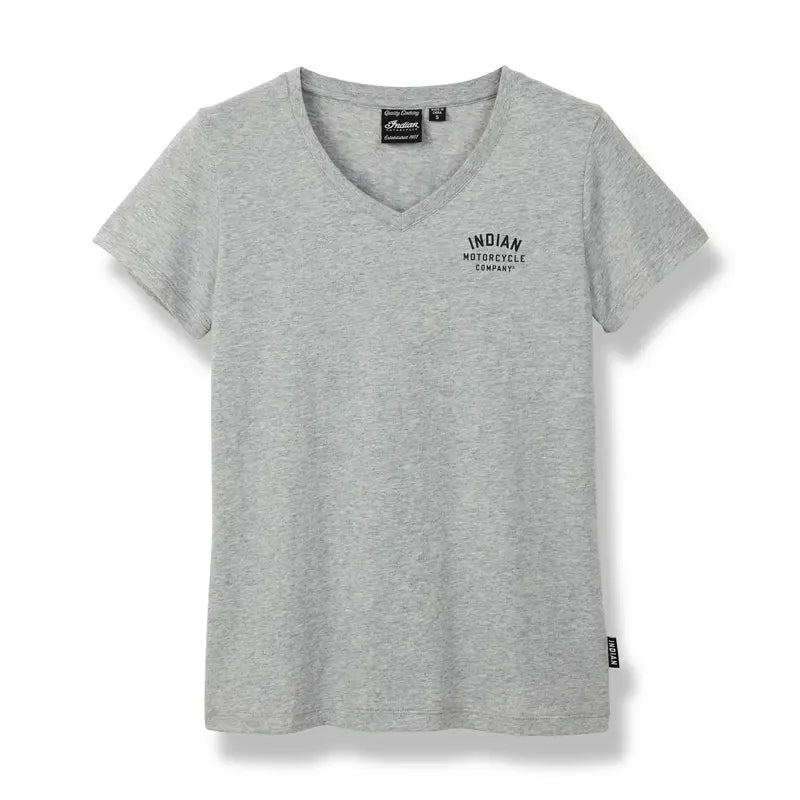 INDIAN. MOTORCYCLE WOMEN'S GREY BIKE TEE