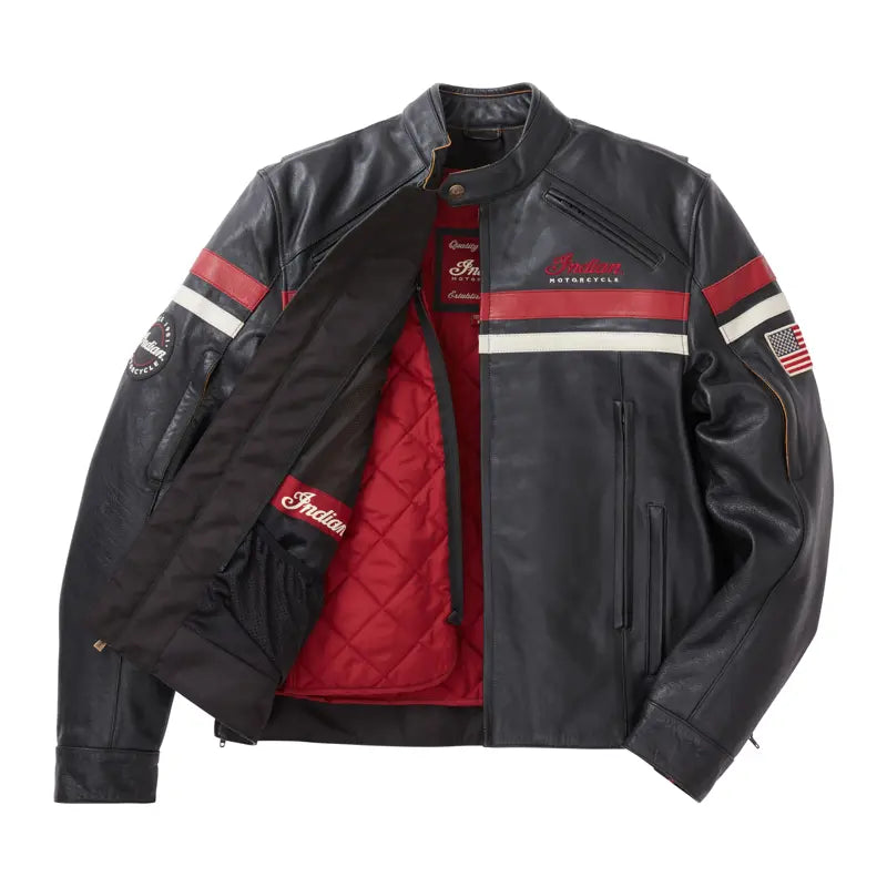 INDIAN MOTORCYCLE MEN'S LEATHER FREEWAY JACKET 2