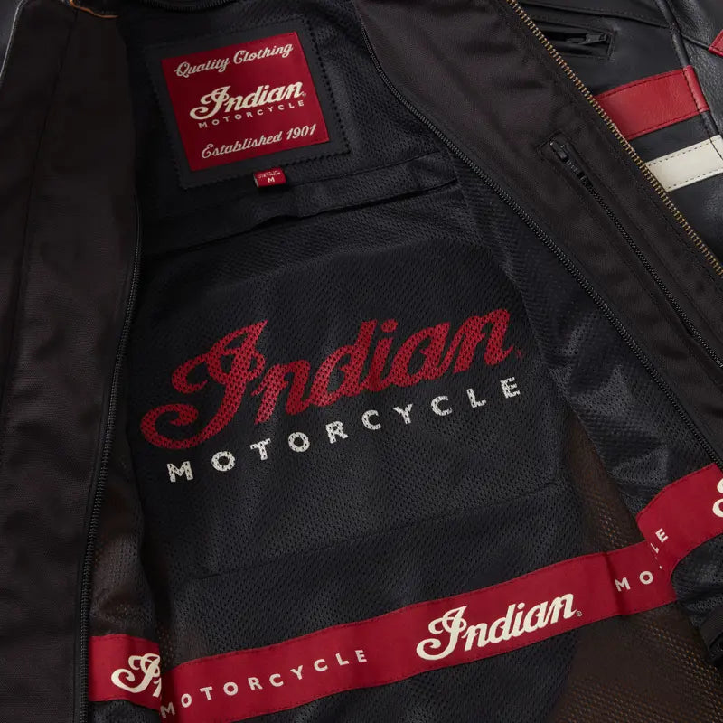 INDIAN MOTORCYCLE MEN'S LEATHER FREEWAY JACKET 2