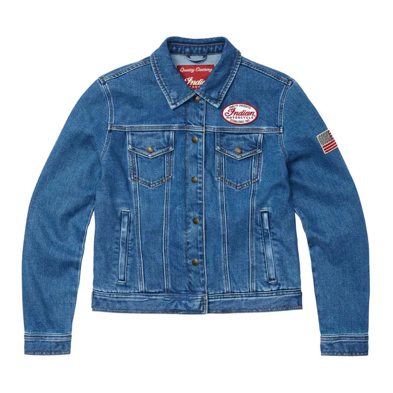 INDIAN MOTORCYCLE WOMEN'S DENIM JACKET BLUE