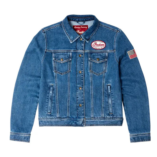 INDIAN MOTORCYCLE WOMEN'S DENIM JACKET BLUE