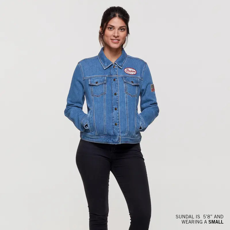 INDIAN MOTORCYCLE WOMEN'S DENIM JACKET BLUE