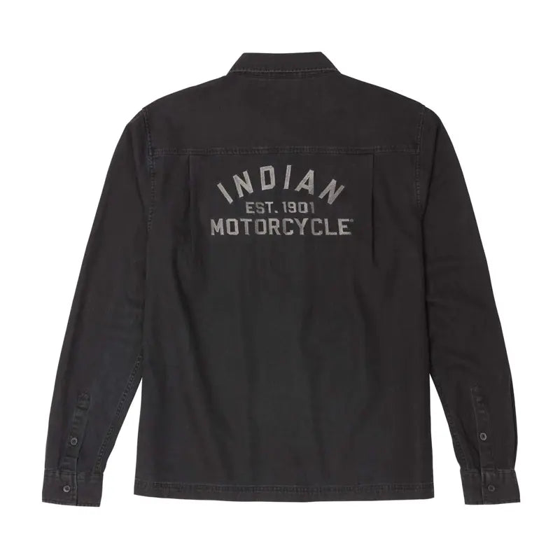 INDIAN MOTORCYCLE MEN'S BLACK DENIM SHIRT