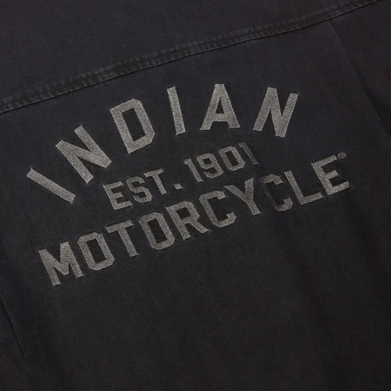 INDIAN MOTORCYCLE MEN'S BLACK DENIM SHIRT