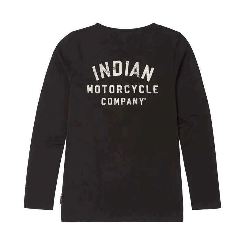 INDIAN MOTORCYCLE WOMEN'S BLACK IMC GRAPHIC LONG-SLEEVE TEE