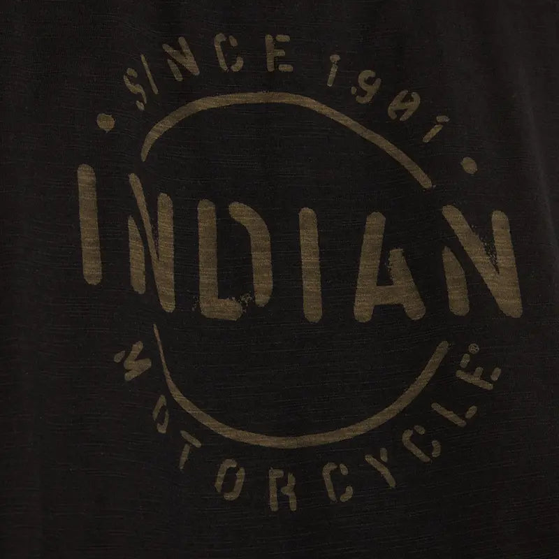 INDIAN MOTORCYCLE WOMEN'S BLACK STENCIL BLOCK ICON TANK