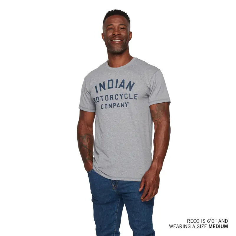 INDIAN MOTORCYCLE MEN'S ATHLETIC LOGO PRINT TEE