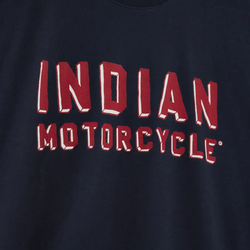 INDIAN MOTORCYCLE MEN'S SHADOW BLOCK LOGO SHORT SLEEVE TEE