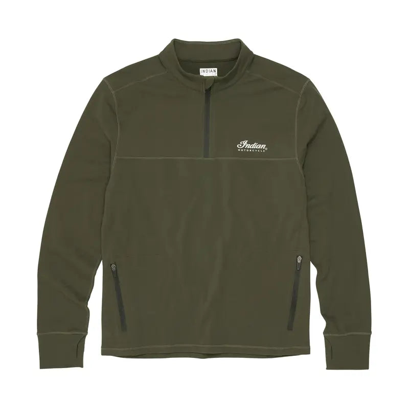 INDIAN MOTORCYCLE MEN'S LONG-SLEEVE ATHLETE SCRIPT LOGO PULLOVER