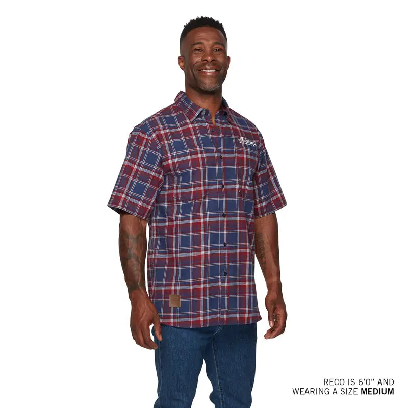 INDIAN MOTORCYCLE MEN'S SPRINGFIELD PLAID BUTTON UP SHIRT