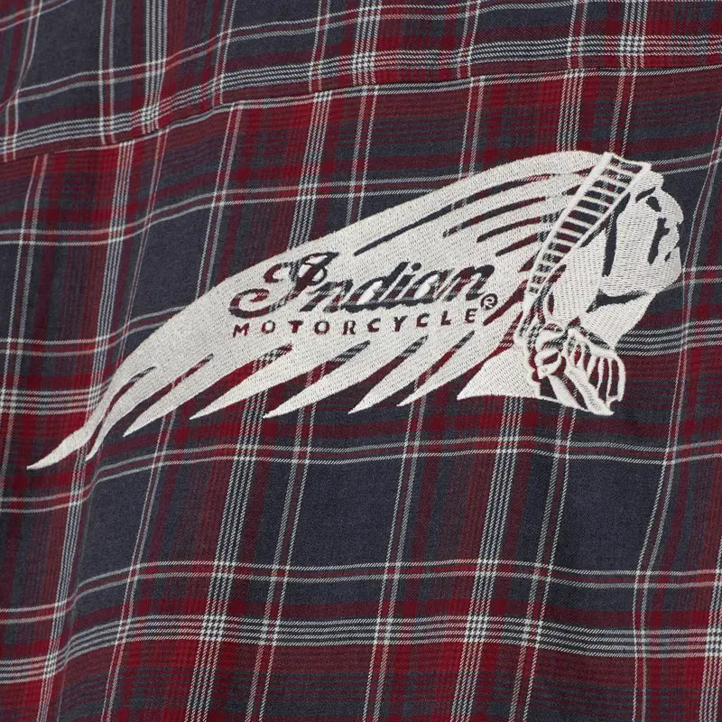 INDIAN MOTORCYCLE MEN'S SPRINGFIELD PLAID BUTTON UP SHIRT