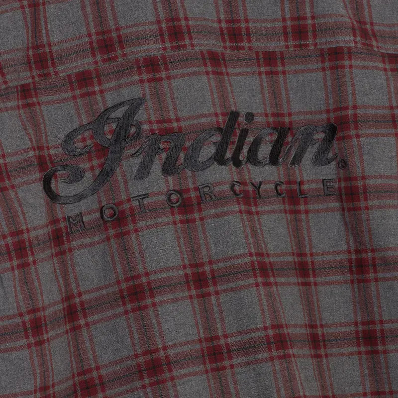 INDIAN MOTORCYCLE MEN'S PHOENIX PLAID LONG SLEEVE SHIRT