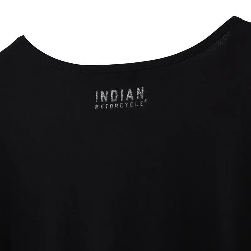 INDIAN MOTORCYCLE WOMEN'S BLOCK LOGO BANDED SHORT SLEEVE TEE