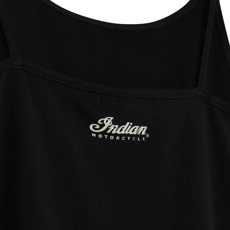 INDIAN MOTORCYCLE WOMEN'S BLACK SCRIPT LOGO CAMI TANK