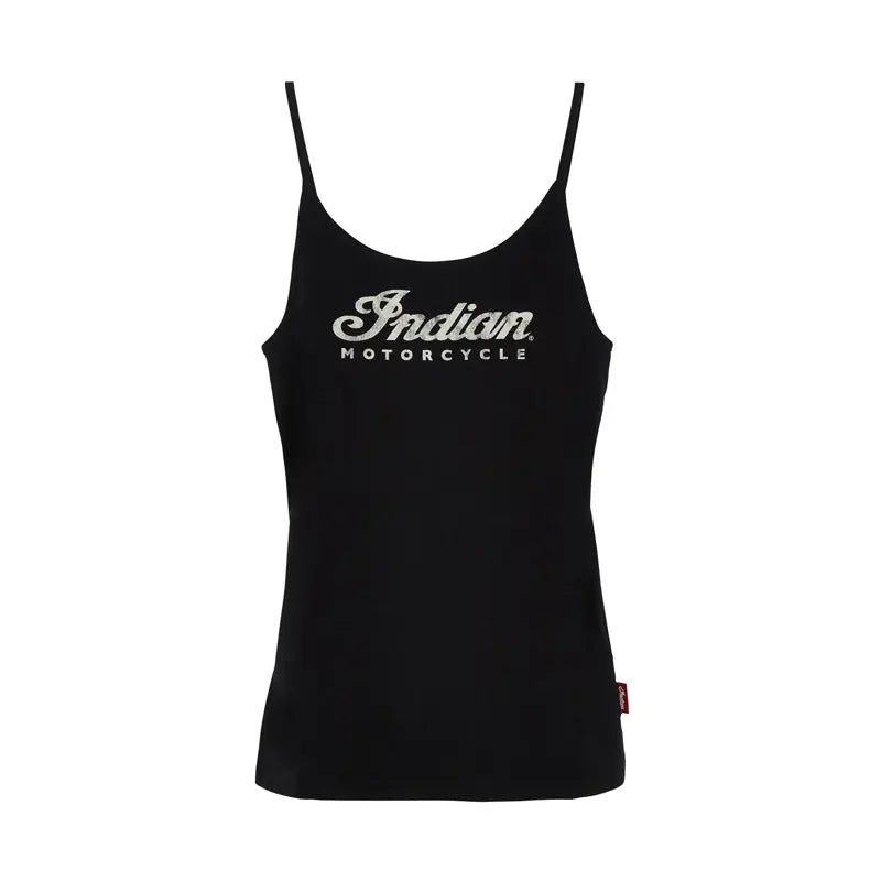 INDIAN MOTORCYCLE WOMEN'S BLACK SCRIPT LOGO CAMI TANK