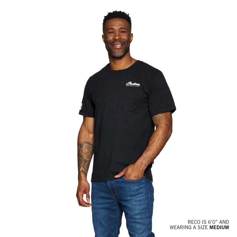 INDIAN MOTORCYCLE MEN'S BACK LOGO POCKET TEE