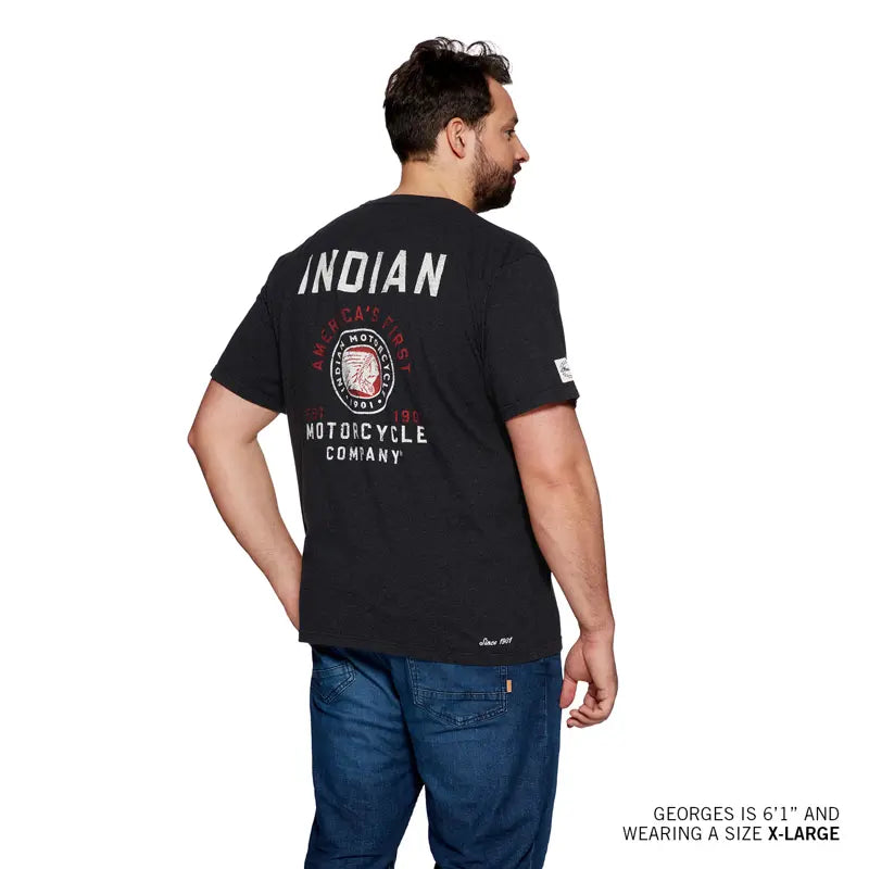 INDIAN MOTORCYCLE MEN'S BACK LOGO POCKET TEE