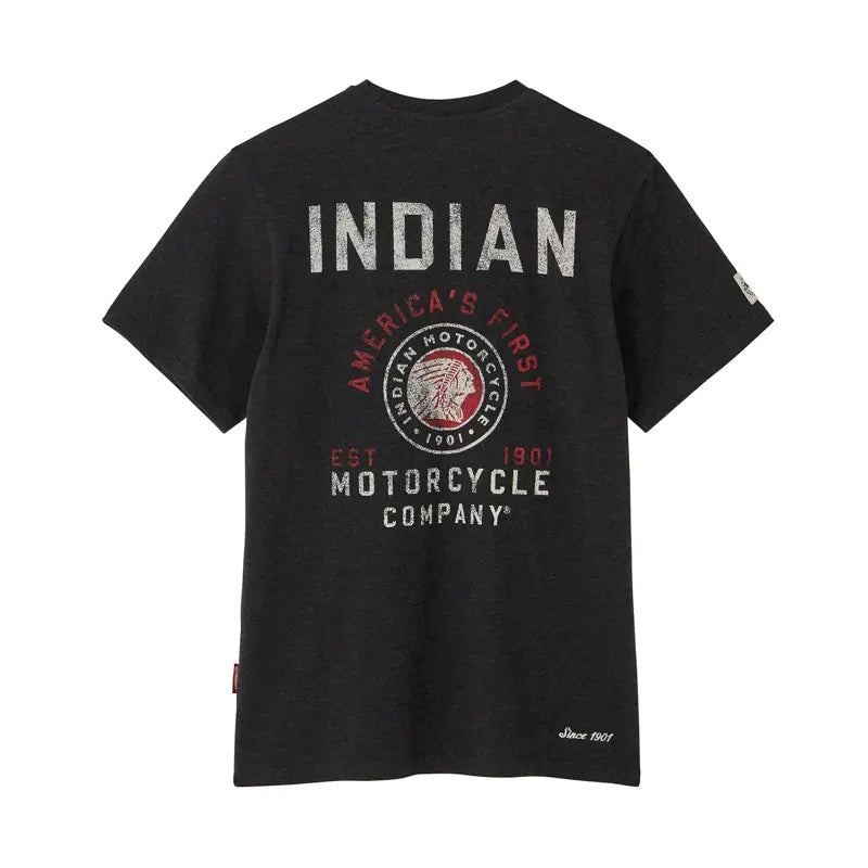 INDIAN MOTORCYCLE MEN'S BACK LOGO POCKET TEE