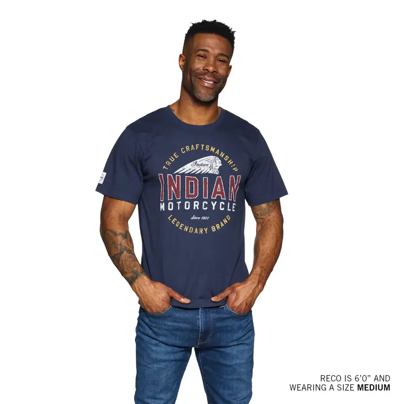 INDIAN MOTORCYCLE MEN'S TRUE CRAFTMANSHIP HEADDRESS TEE