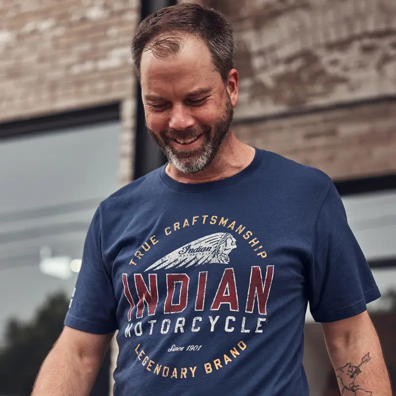 INDIAN MOTORCYCLE MEN'S TRUE CRAFTMANSHIP HEADDRESS TEE