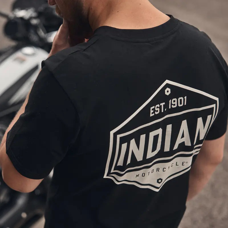 INDIAN MOTORCYCLE MEN'S HEXAGON GRAPHIC TEE