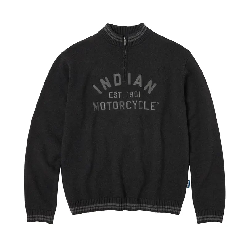 INDIAN MOTORCYCLE MEN'S KNITTED EMBLEM LOGO PULLOVER