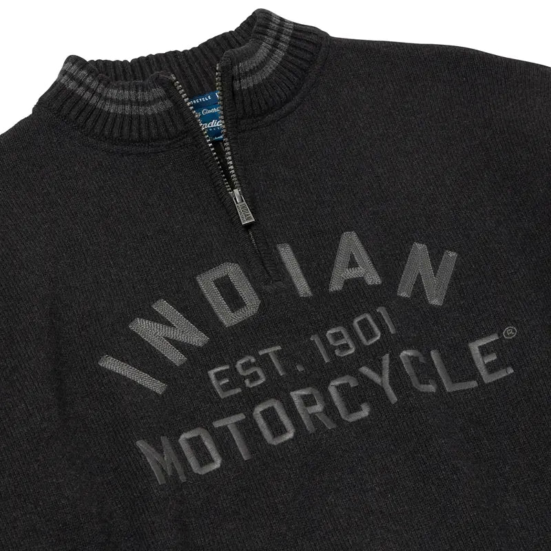 INDIAN MOTORCYCLE MEN'S KNITTED EMBLEM LOGO PULLOVER