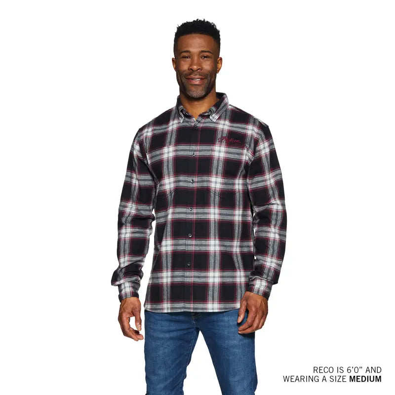 INDIAN MOTORCYCLE MEN'S RED MEMPHIS PLAID SHIRT