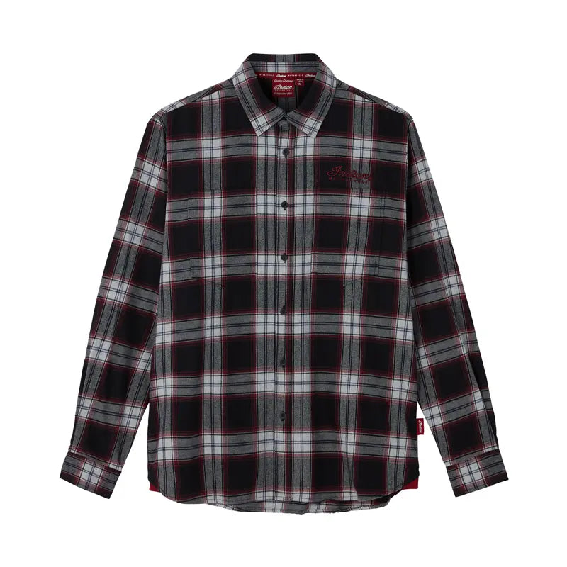 INDIAN MOTORCYCLE MEN'S RED MEMPHIS PLAID SHIRT