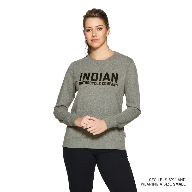 INDIAN MOTORCYCLE WOMEN'S CHAINSTITCH EMBROIDERY LONG-SLEEVE TEE