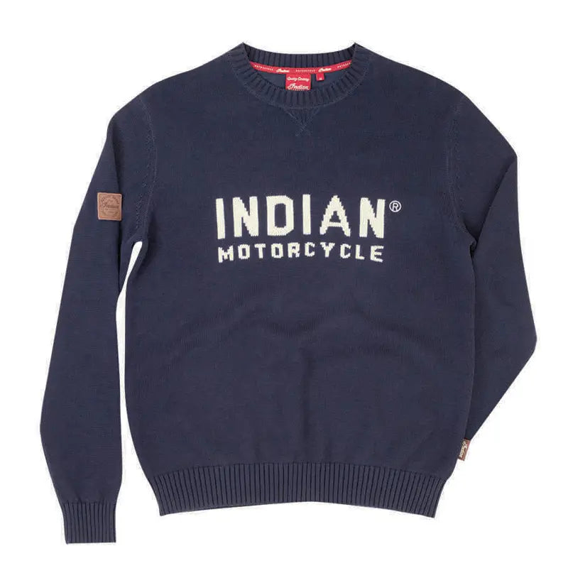 INDIAN MOTORCYCLE MEN'S BLOCK LOGO KNIT SWEATER