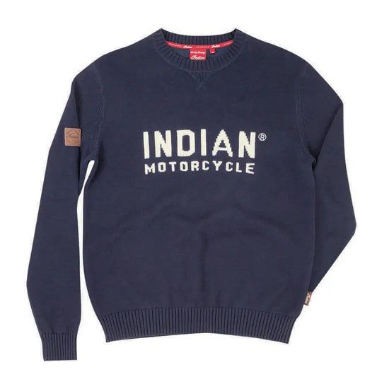 INDIAN MOTORCYCLE MEN'S BLOCK LOGO KNIT SWEATER