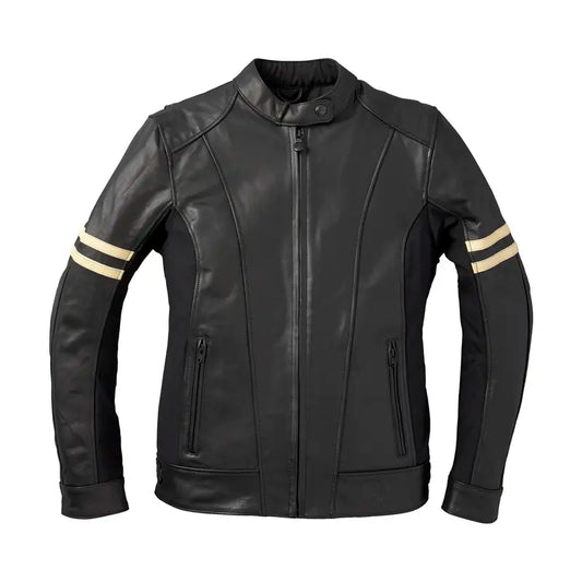 INDIAN MOTORCYCLE WOMEN'S BLAKE LEATHER RIDING JACKET with Removable Liner