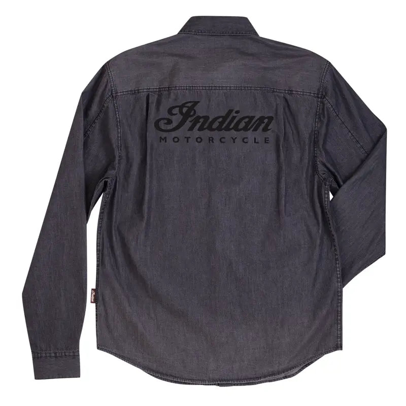 INDIAN MOTORCYCLE MEN'S WASHED DENIM SHIRT