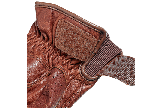 TRIUMPH MEN'S BANNER BROWN LEATHER RIDING GLOVES