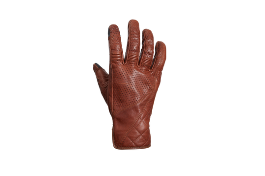 TRIUMPH MEN'S BANNER BROWN LEATHER RIDING GLOVES