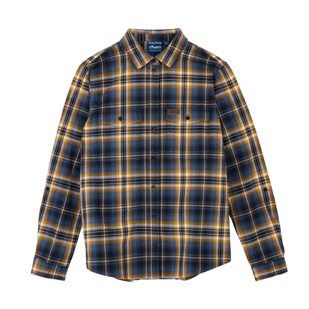 INDIAN MOTORCYCLE UNISEX KANSAS PLAID FLANNEL SHIRT